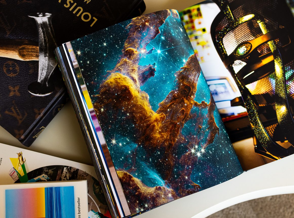 Interior spread — cosmic imagery